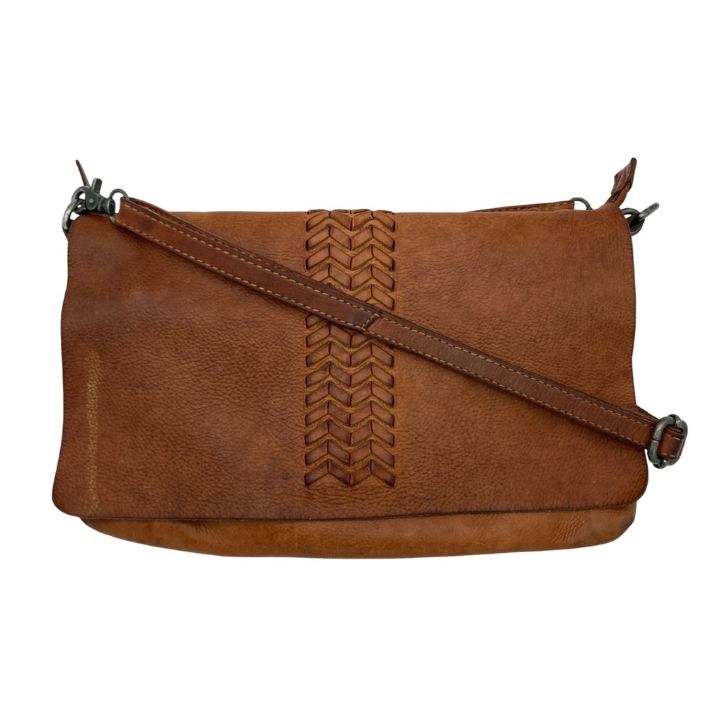 Vilenca Holland Braided Leather Crossbody Bag